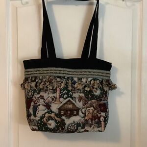 Winter Wonderland Tapestry Tote Bag